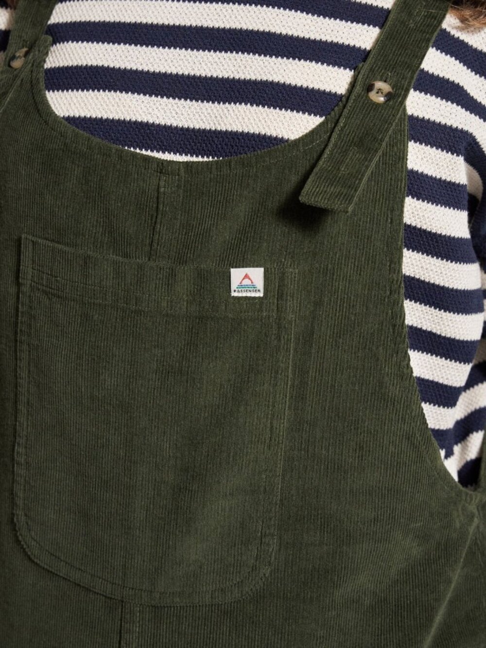 Organic Cotton Cord Overalls - Green - XL(R)